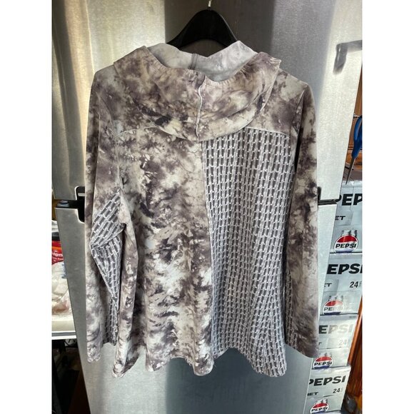 LOGO Lounge Womens Hooded Jacket 1X‎ Tie-Dye Style With Zipper Closure - Picture 9 of 16